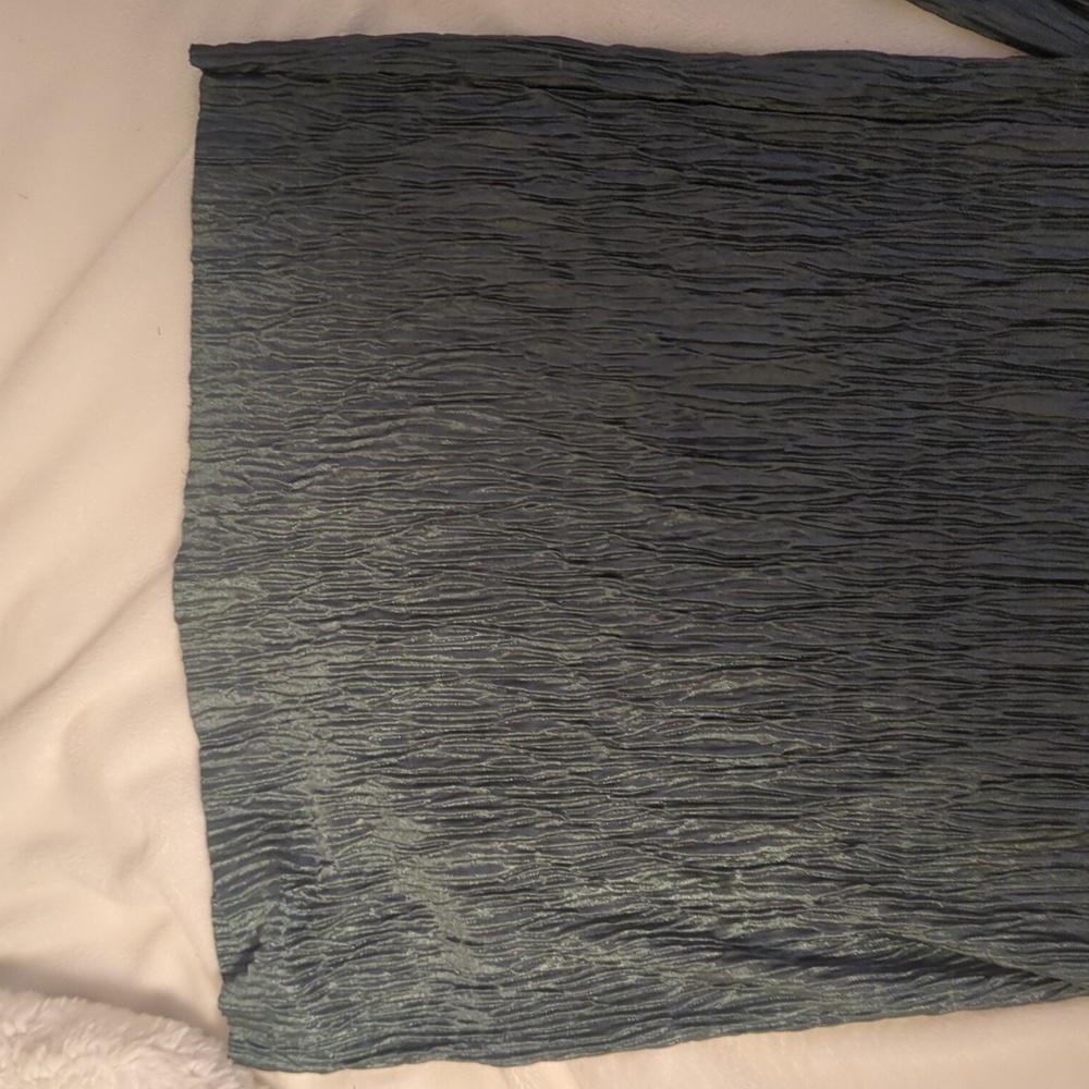 Bailey 44 Teal Crinkle Wide Leg Pants High Waist Pull-On Shimmery - Picture 3 of 9